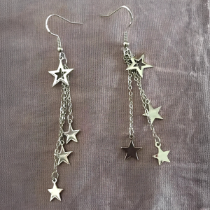 925 Silver Filled Double Star Earrings - Image 1