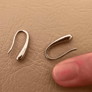 Silver Tone Little Water Drop Earrings - Image 3