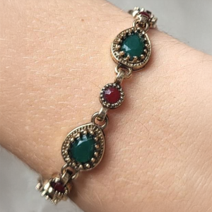 Green Waterdrop Stones Adjustable Bracelet - Image 3